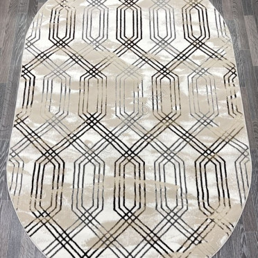 Турецкий ковер 40544C_COKME BEJ / COKME BEYAZ ОВАЛ