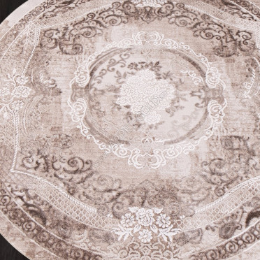 Ковер 03707A - BROWN / BROWN - Круг - коллекция ARMINA