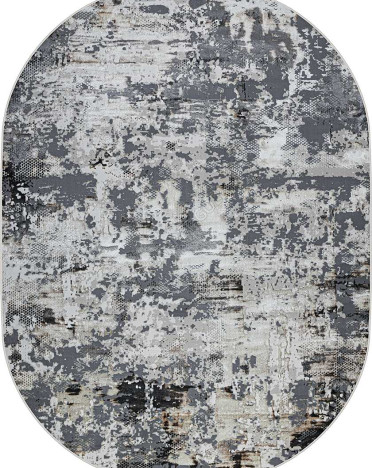 Ковер турецкий овальный 37896A Roma (полиэстер хит сет, бежевый, серый)