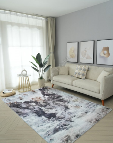 Ковер китайский PX-6003 LEO (Полиэстер, серый)