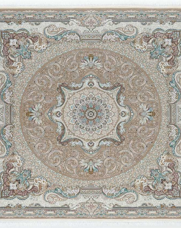 Ковер персидский G144 Mashad 1500 (Акрил, бежевый, серый)