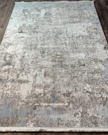 Турецкий ковер Atlantik Hali Deco 10139A (Полиэстер, серый, голубой)