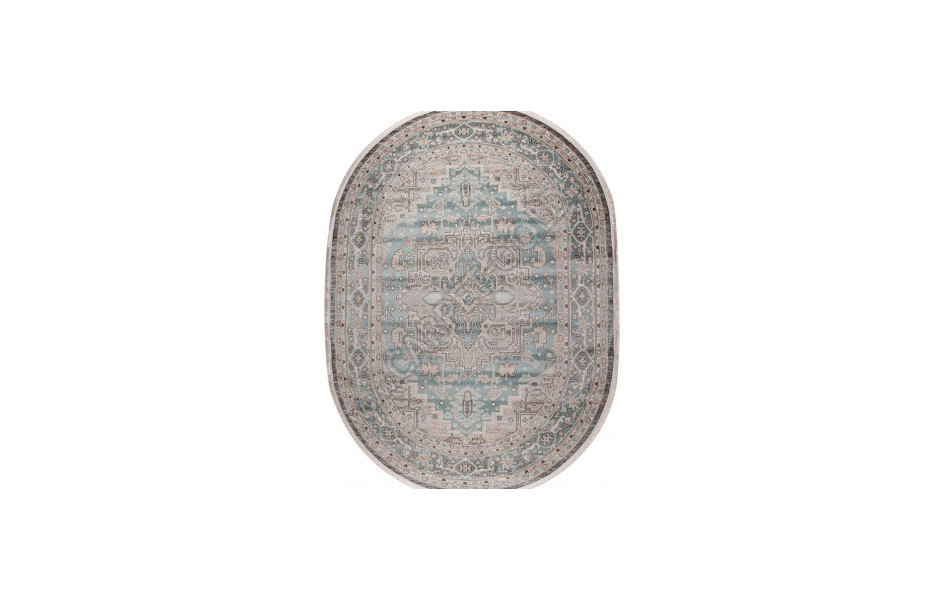 Ковер Avon 36862A OVAL L.GREY / BLUE