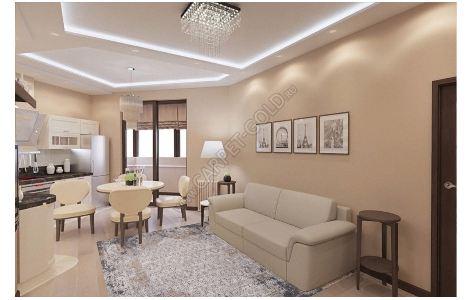Ковер O0188 - 975 GREY / GOLD коллекция GRAND