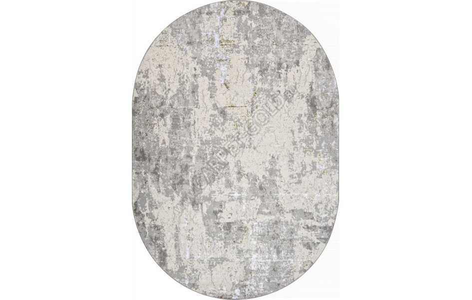 Ковер F169 - CREAM-GREEN - Овал - коллекция LIMAN