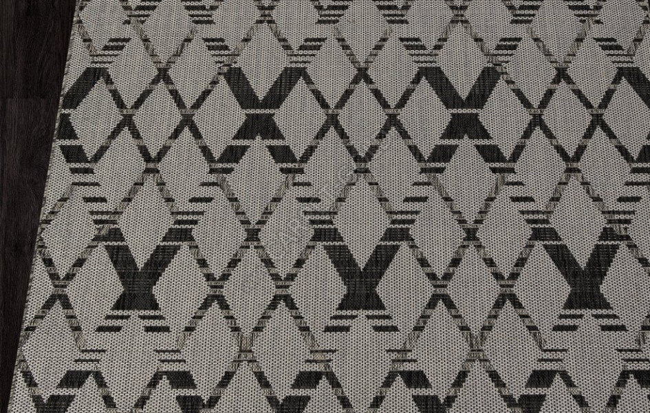 Ковер S135 - BLACK-GRAY - Прямоугольник - коллекция KAIR