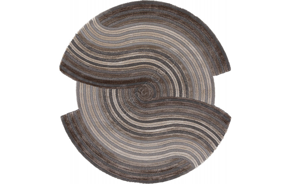 Ковер 00835C - GREY / BROWN - Круг - коллекция SAFIR